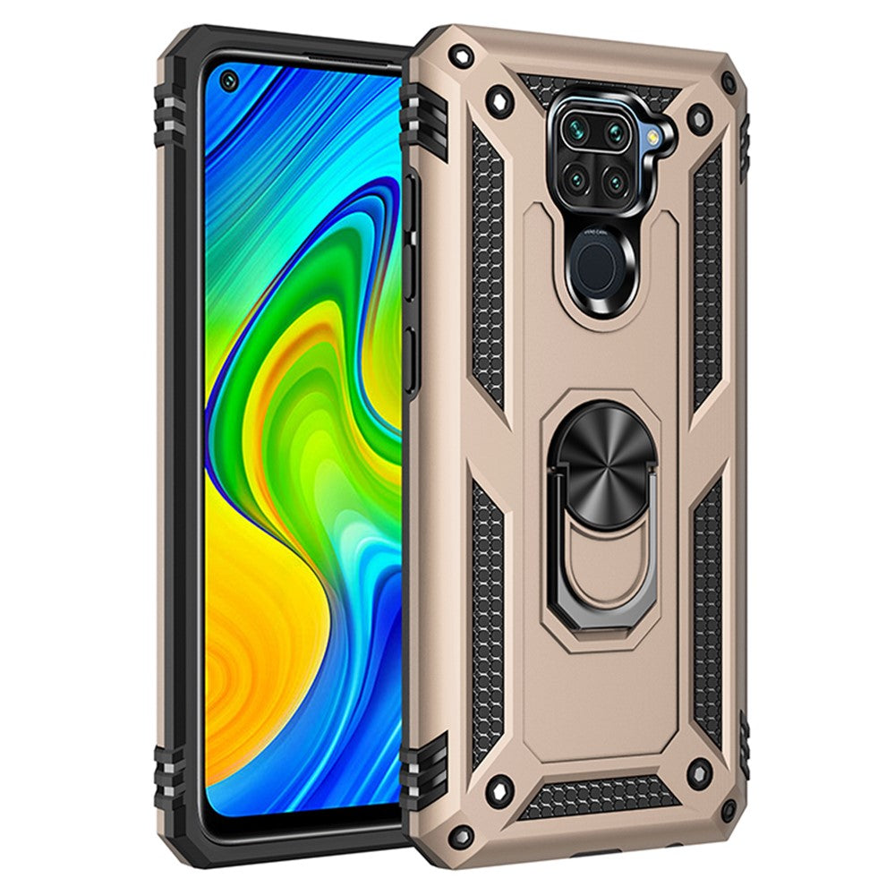 PC+TPU med stativ Armor mobilmobilskal för Xiaomi Redmi Note 9/Redmi 10X 4G