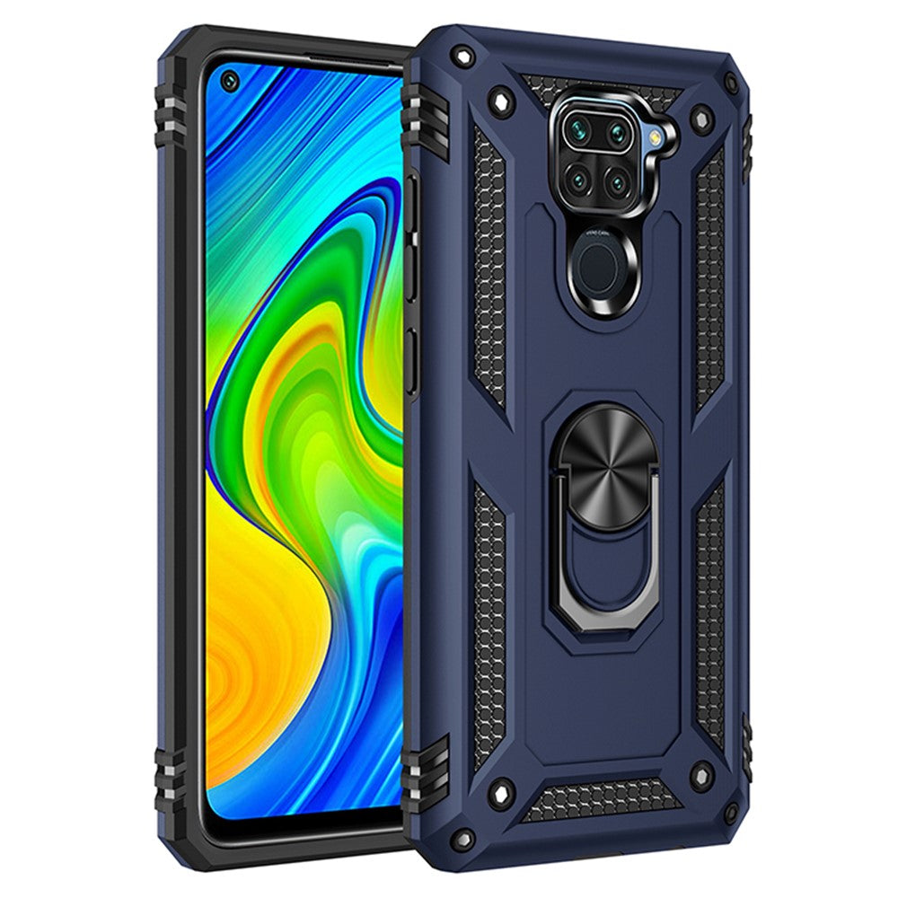 PC+TPU med stativ Armor mobilmobilskal för Xiaomi Redmi Note 9/Redmi 10X 4G