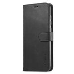 LC.IMEEKE Leather Wallet Case for Xiaomi Redmi Note 9 Mobile Phone Case Stand Design Magnetic Clasp- Black