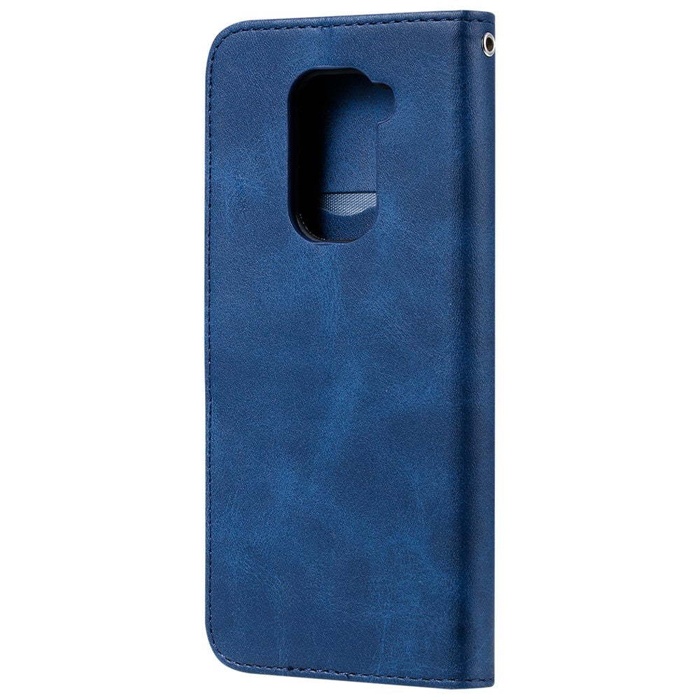 Plånboksfodral med dragkedja och PU-läder, stativ, mobilfodral för Xiaomi Redmi Note 9 / Redmi 10X 4G