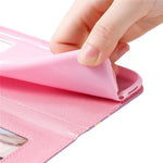 Daisy Pattern Flash Powder Card Holder Flip Leather Phone Cover for Xiaomi Redmi Note 9