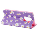 Daisy Pattern Flash Powder Card Holder Flip Leather Phone Cover for Xiaomi Redmi Note 9