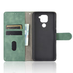 Skin-touch Wallet Stand Leather Flip Shell for Xiaomi Redmi Note 9 / Redmi 10X 4G