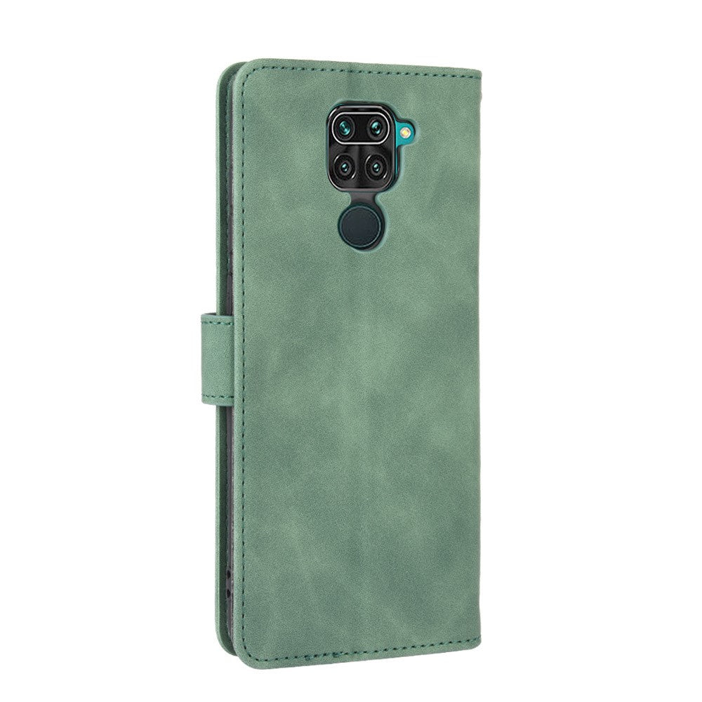 Skin-touch Wallet Stand Leather Flip Shell for Xiaomi Redmi Note 9 / Redmi 10X 4G