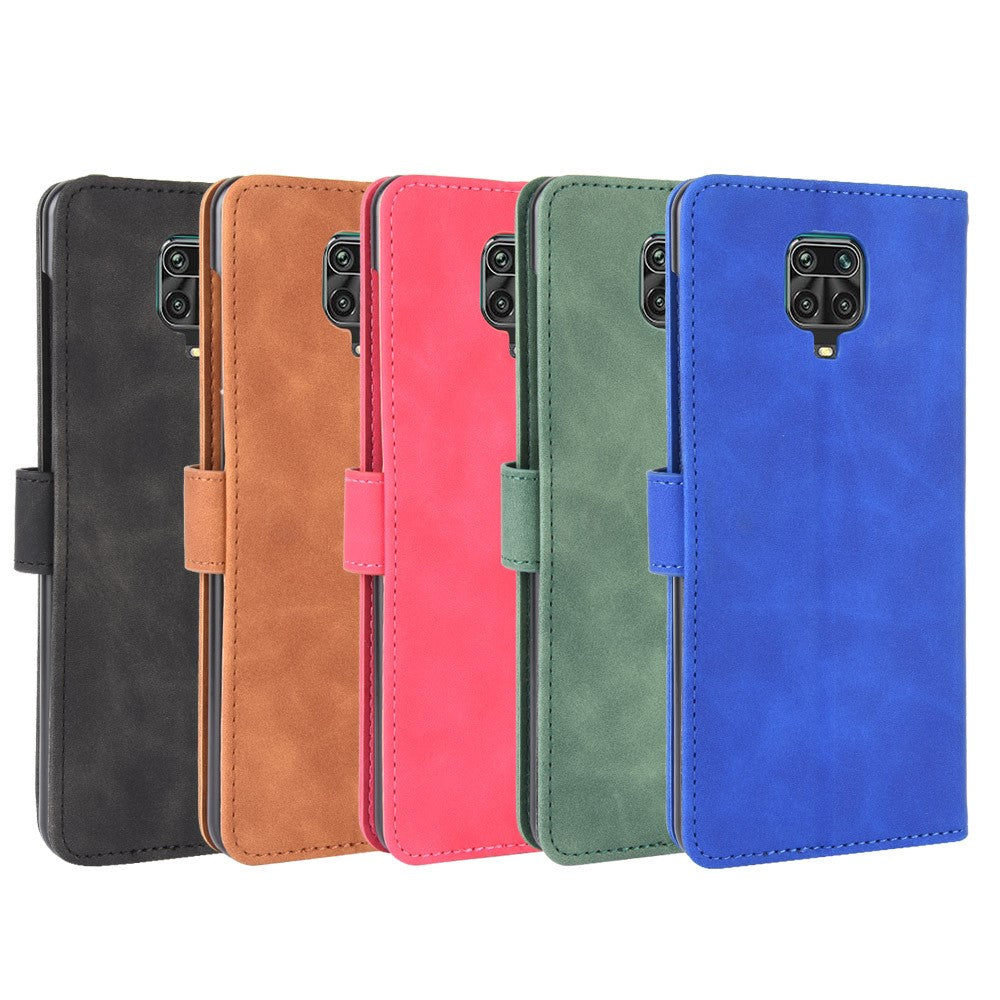 Skin-touch Wallet Stand Leather Flip Shell for Xiaomi Redmi Note 9S/Note 9 Pro/9 Pro Max