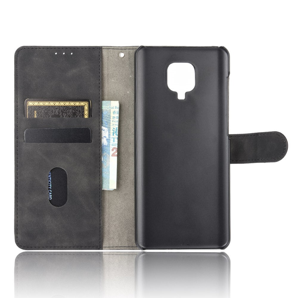 Skin-touch Wallet Stand Leather Flip Shell for Xiaomi Redmi Note 9S/Note 9 Pro/9 Pro Max