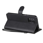 For Xiaomi Mi 10 Lite 5G Case Solid Color Leather Mobile Cover Wallet Stand with Strap