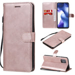 For Xiaomi Mi 10 Lite 5G Case Solid Color Leather Mobile Cover Wallet Stand with Strap