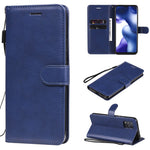 For Xiaomi Mi 10 Lite 5G Case Solid Color Leather Mobile Cover Wallet Stand with Strap
