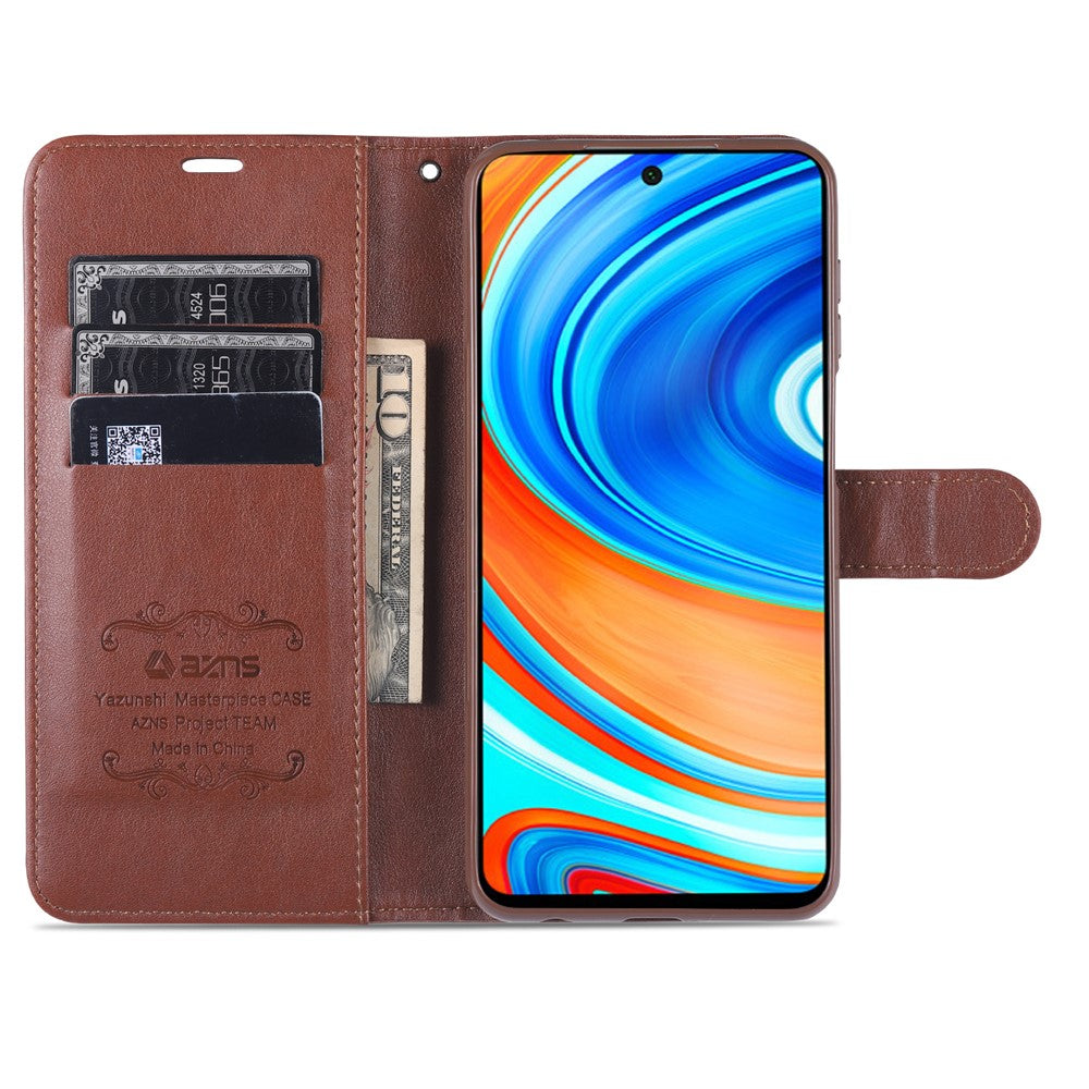 AZNS PU Leather Wallet Case for Xiaomi Redmi Note 9S/Redmi Note 9 Pro