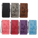 Butterfly Pattern Imprinting TPU + PU Leather Stand Wallet Phone Protector for Xiaomi Mi 10 Lite 5G
