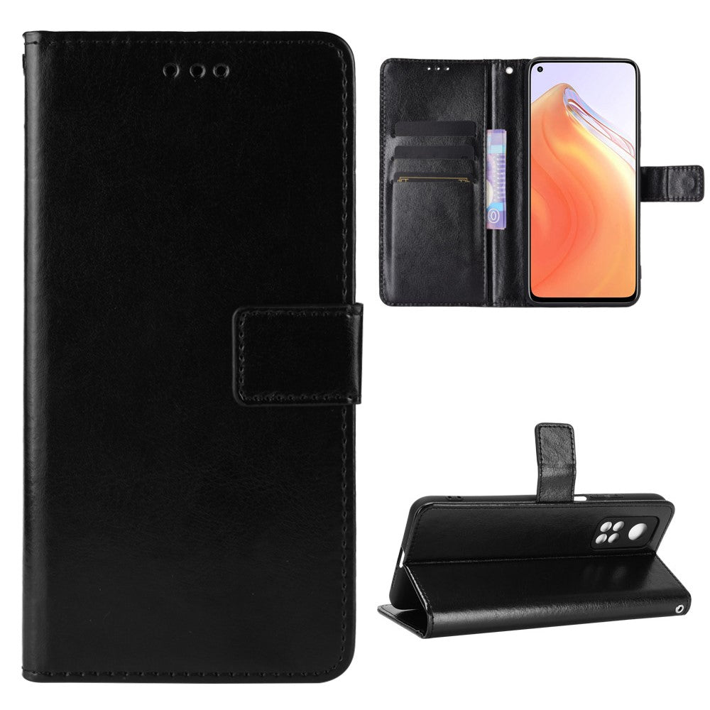 Crazy Horse Wallet Stand Leather Phone Shell for Xiaomi Mi 10T 5G/Mi 10T Pro 5G/Redmi K30S