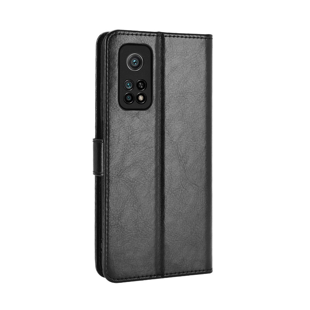 Crazy Horse Wallet Stand Leather Phone Shell for Xiaomi Mi 10T 5G/Mi 10T Pro 5G/Redmi K30S
