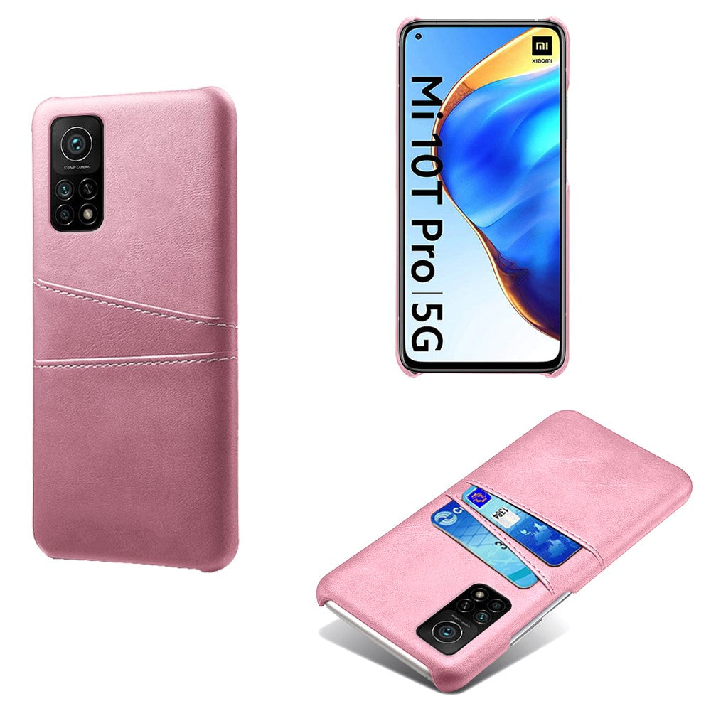 PU Leather Coated Plastic Case with Double Card Slots for Xiaomi Mi 10T Pro 5G / Mi 10T 5G / Redmi K30S