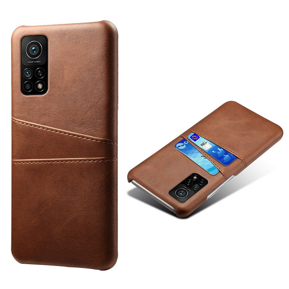 PU Leather Coated Plastic Case with Double Card Slots for Xiaomi Mi 10T Pro 5G / Mi 10T 5G / Redmi K30S