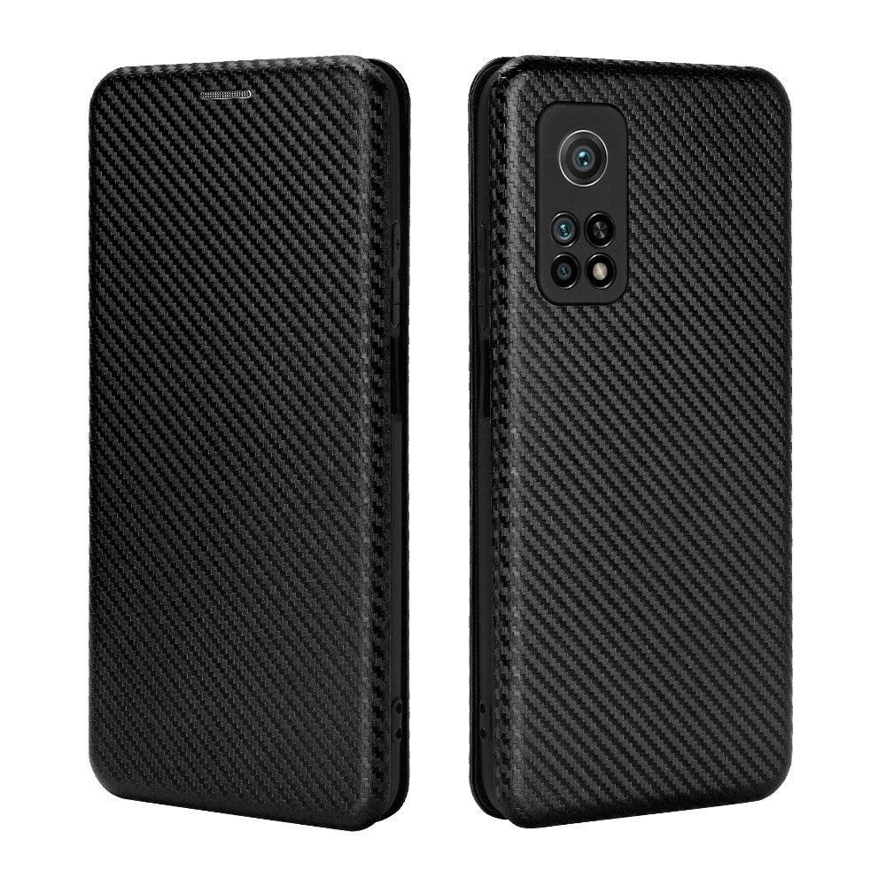 Carbon Fiber Texture Auto-absorbed Leather Case for Xiaomi Mi 10T 5G/10T Pro 5G/Redmi K30S Shell
