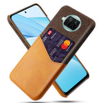 Card Holder Cloth + PU Leather Coated PC Back Cover for Xiaomi Mi 10T Lite 5G / Mi 10i 5G / Redmi Note 9 Pro 5G