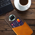 Card Holder Cloth + PU Leather Coated PC Back Cover for Xiaomi Mi 10T Lite 5G / Mi 10i 5G / Redmi Note 9 Pro 5G