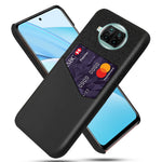 Card Holder Cloth + PU Leather Coated PC Back Cover for Xiaomi Mi 10T Lite 5G / Mi 10i 5G / Redmi Note 9 Pro 5G