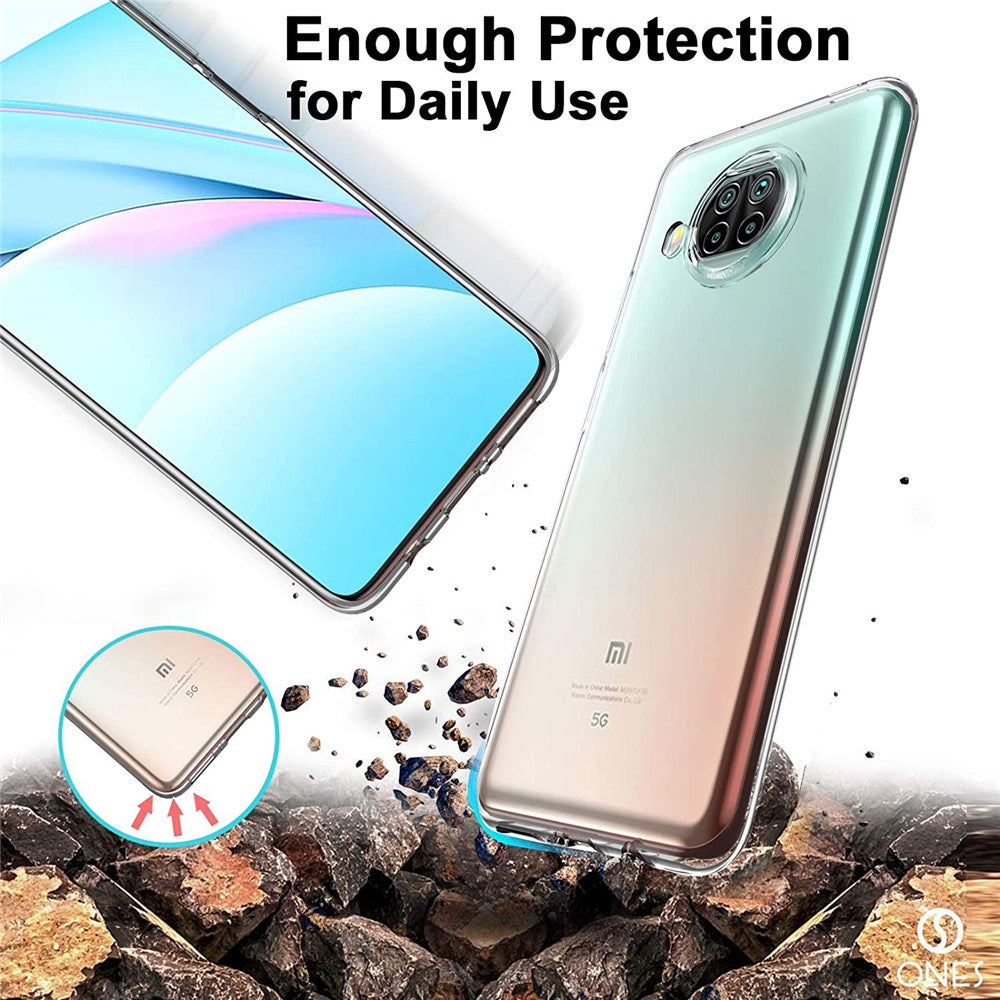 For Xiaomi Mi 10T Lite 5G Anti-fingerprint See-through Clear TPU Shell Case
