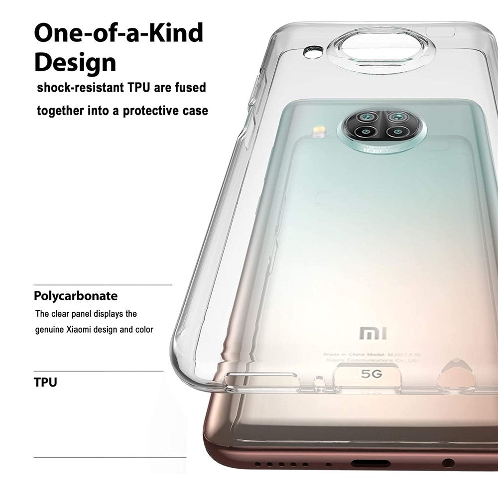 For Xiaomi Mi 10T Lite 5G Anti-fingerprint See-through Clear TPU Shell Case