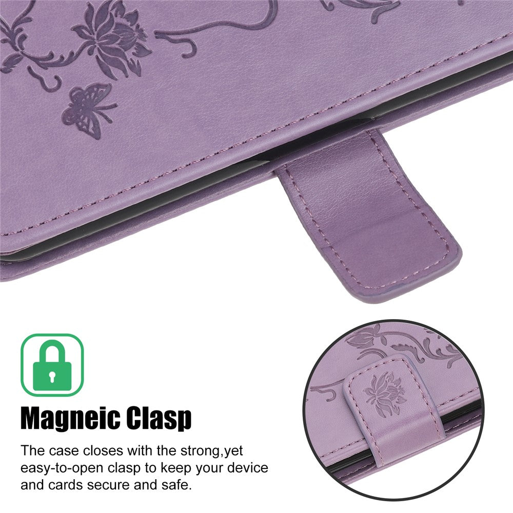 Imprint Butterfly Flowers Leather Wallet Stand Case for Xiaomi Mi 10T 5G / Mi 10T Pro 5G / Redmi K30S