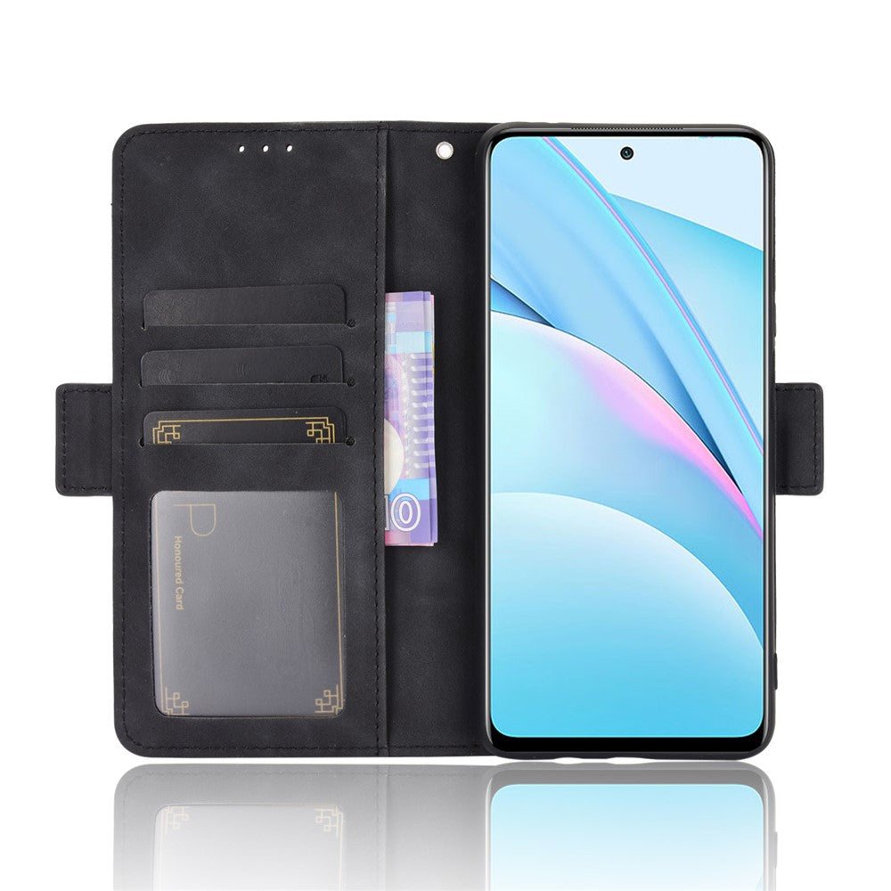 Läderkortfack + Kontantficka + Stativ Mobilskal för Xiaomi Mi 10T Lite 5G/Redmi Note 9 Pro 5G/Mi 10i 5G