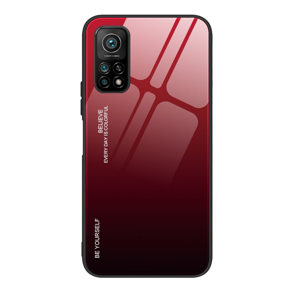 Gradient Pattern Painted Tempered Glass Cell Phone Case for Xiaomi Mi 10T 5G/Mi 10T Pro 5G / Redmi K30S