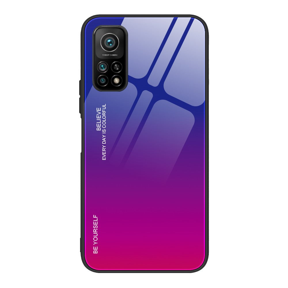 Gradient Pattern Painted Tempered Glass Cell Phone Case for Xiaomi Mi 10T 5G/Mi 10T Pro 5G / Redmi K30S