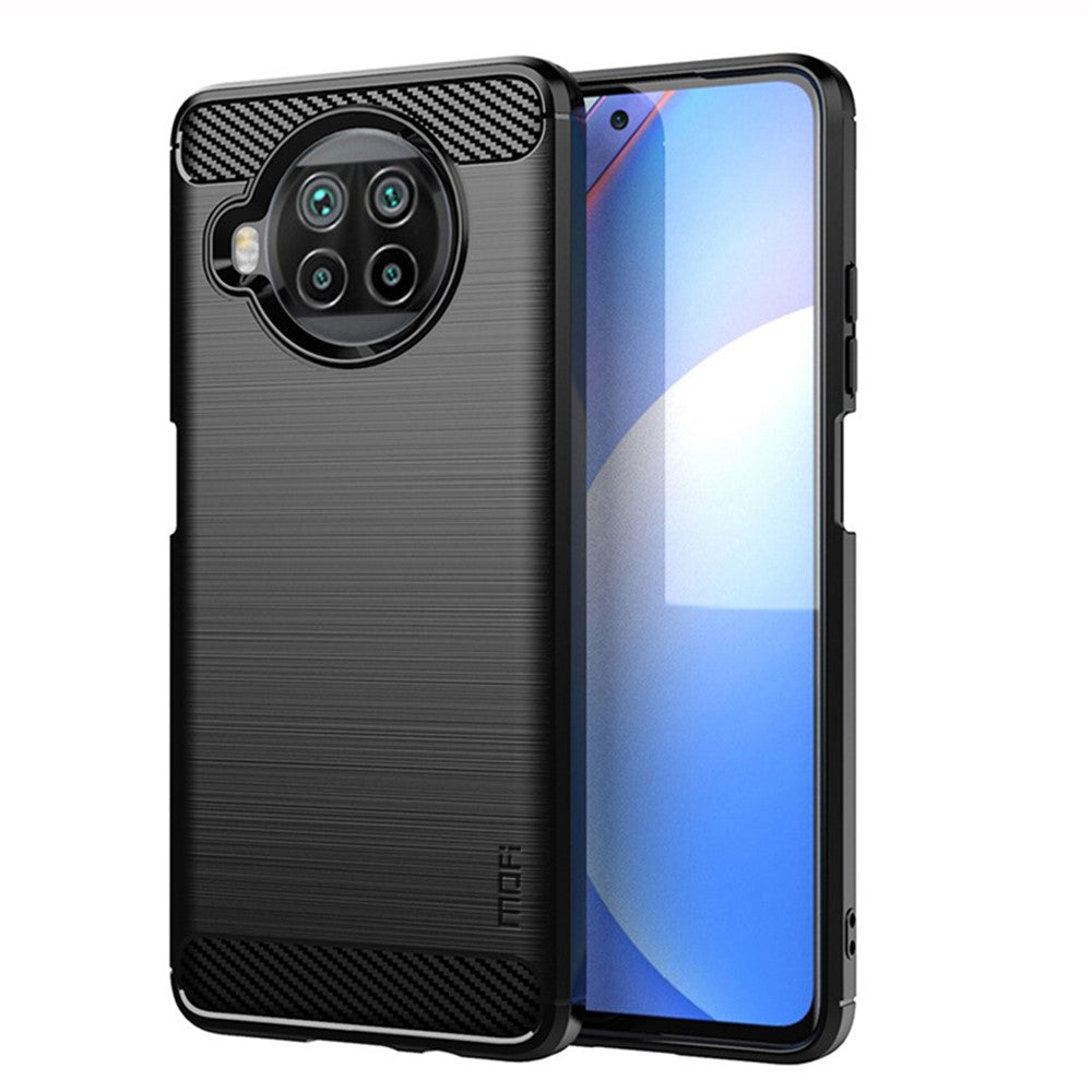 MOFI Brushed Carbon Fiber Soft TPU Back Case for Xiaomi Mi 10T Lite 5G/Redmi Note 9 Pro 5G/Mi 10i 5G