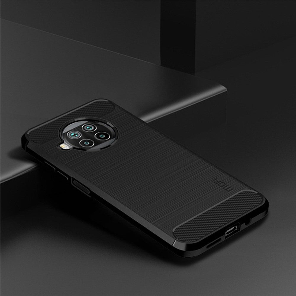 MOFI Brushed Carbon Fiber Soft TPU Back Case for Xiaomi Mi 10T Lite 5G/Redmi Note 9 Pro 5G/Mi 10i 5G