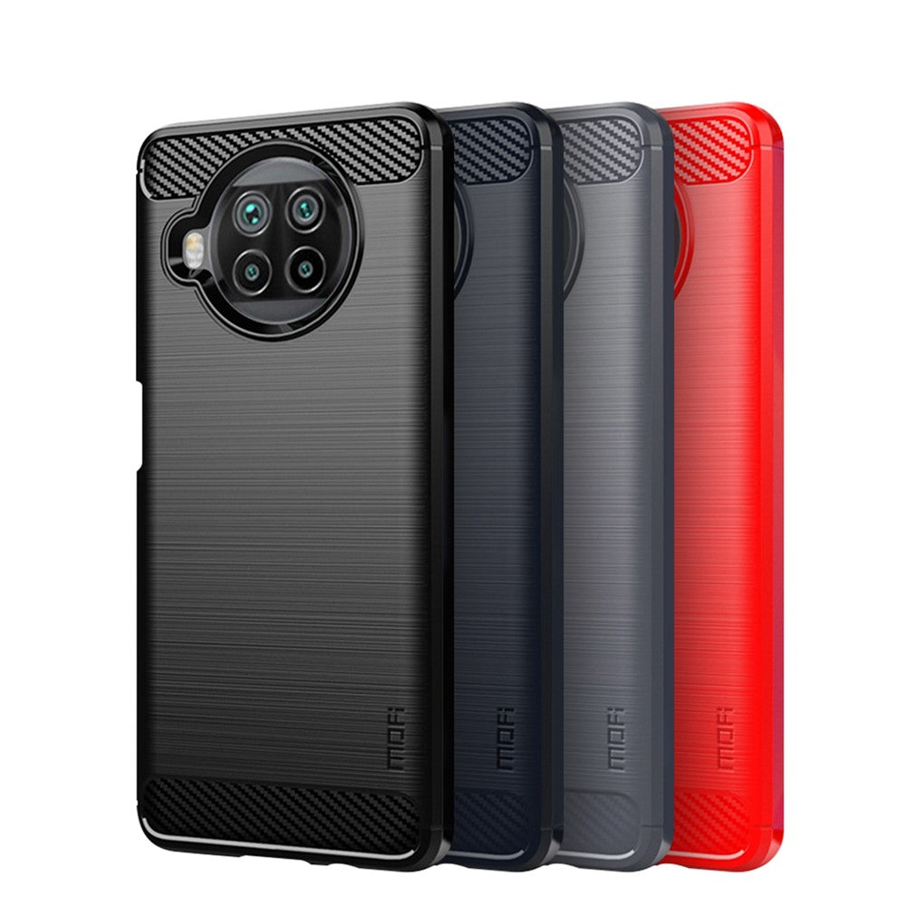 MOFI Brushed Carbon Fiber Soft TPU Back Case for Xiaomi Mi 10T Lite 5G/Redmi Note 9 Pro 5G/Mi 10i 5G