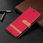 Färgskarvning Jeans Tyg Textur Plånboksläder Skal för Xiaomi Mi 10T Lite 5G/Redmi Note 9 Pro 5G/Mi 10i 5G/Mi 10i 5G mobilskal