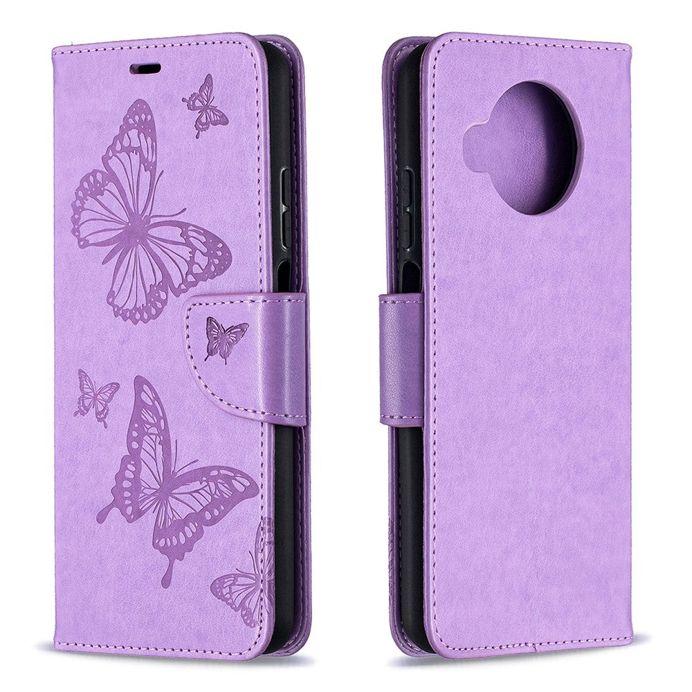 Imprint Butterflies Pattern Wallet Stand Leather Cover for Xiaomi Mi 10T Lite 5G / Mi 10i 5G / Redmi Note 9 Pro 5G