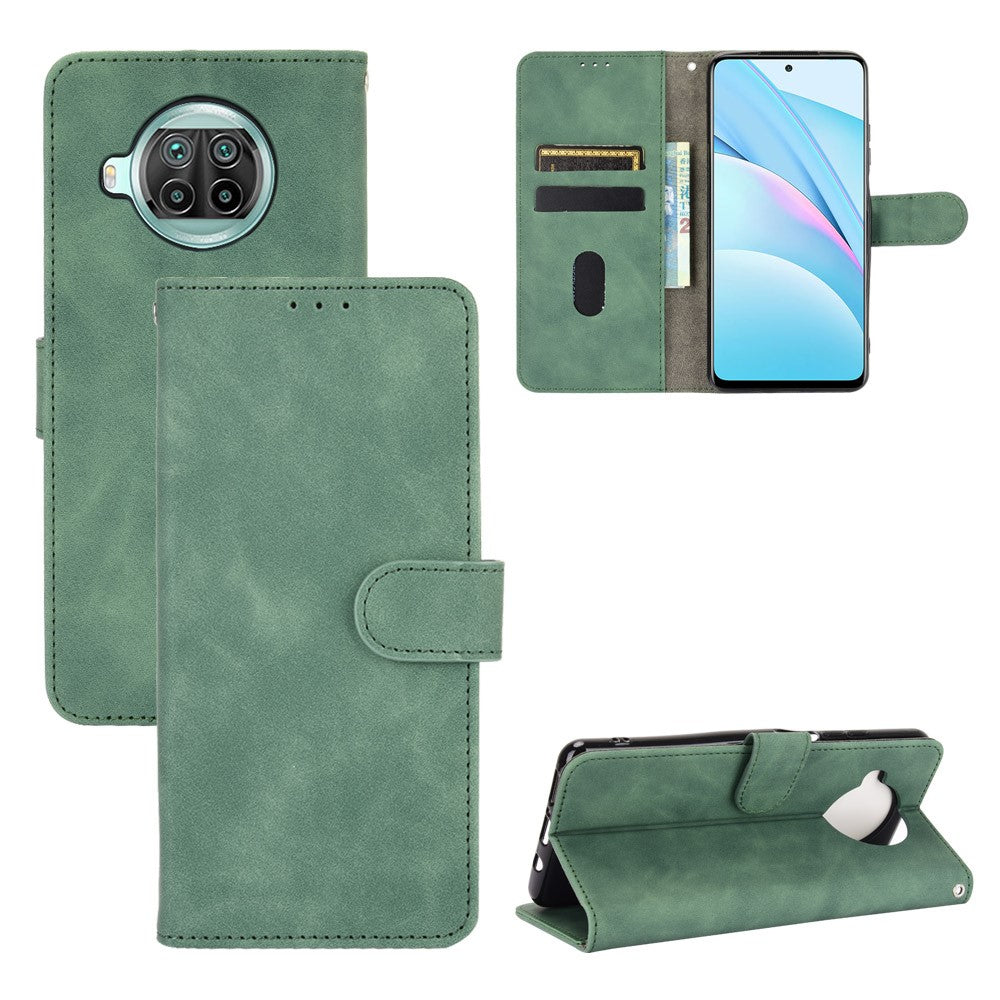 Skin-Touch PU Leather Flip Phone Wallet Case for Xiaomi Mi 10T Lite 5G/Redmi Note 9 Pro 5G/Mi 10i 5G