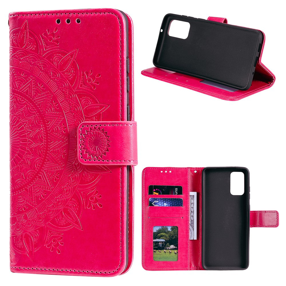 Imprint Flower Leather Wallet Case for Xiaomi Mi 10T 5G/10T Pro 5G/Redmi K30S Stand Cover