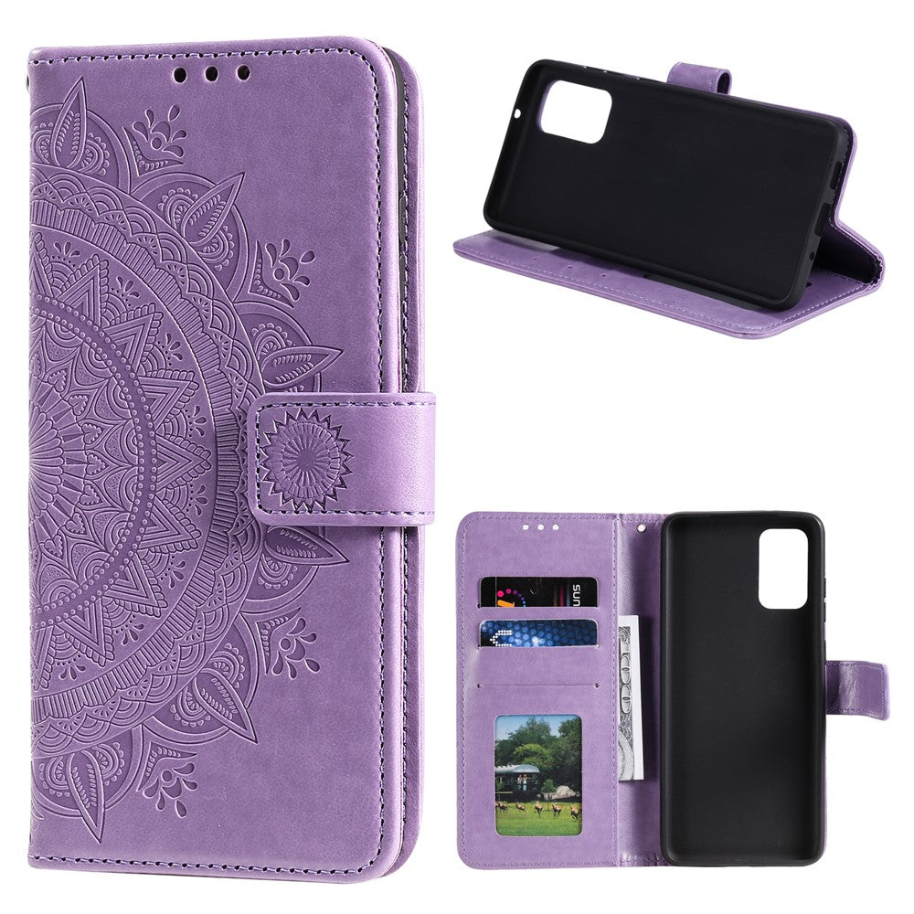 Imprint Flower Leather Wallet Case for Xiaomi Mi 10T 5G/10T Pro 5G/Redmi K30S Stand Cover