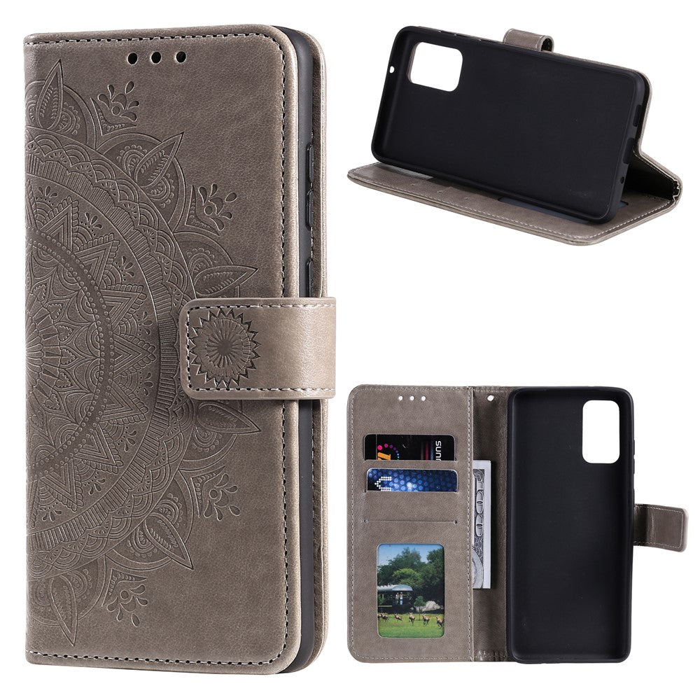 Imprint Flower Leather Wallet Case for Xiaomi Mi 10T 5G/10T Pro 5G/Redmi K30S Stand Cover