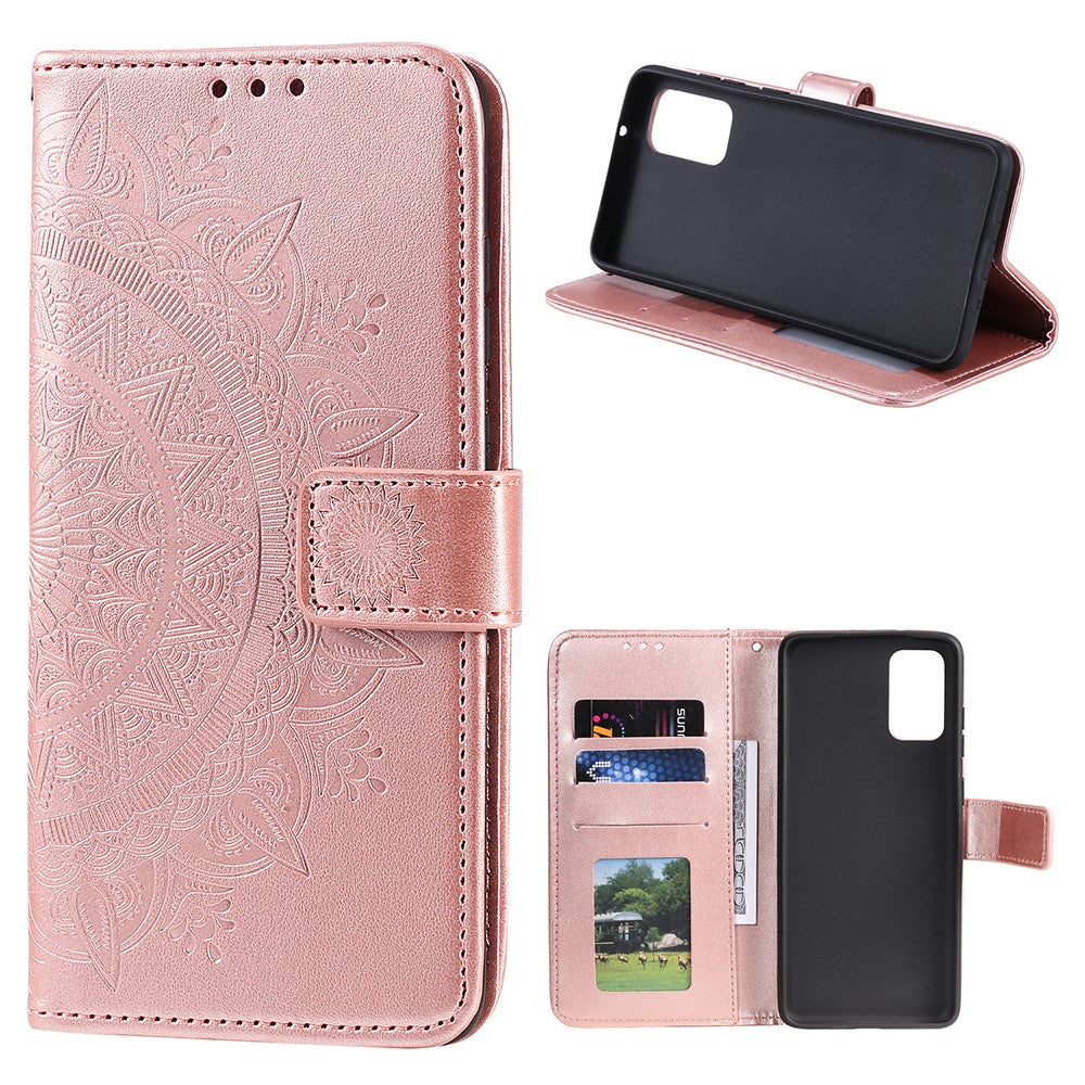 Imprint Flower Leather Wallet Case for Xiaomi Mi 10T 5G/10T Pro 5G/Redmi K30S Stand Cover