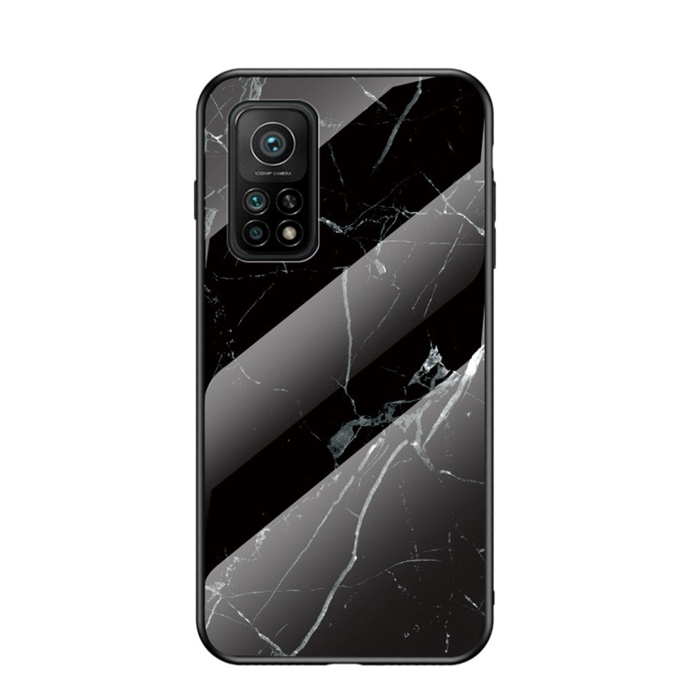 Marbling Pattern Tempered Glass+ PC Phone Shell with TPU Edge for Xiaomi Mi 10T Pro 5G / Mi 10T 5G