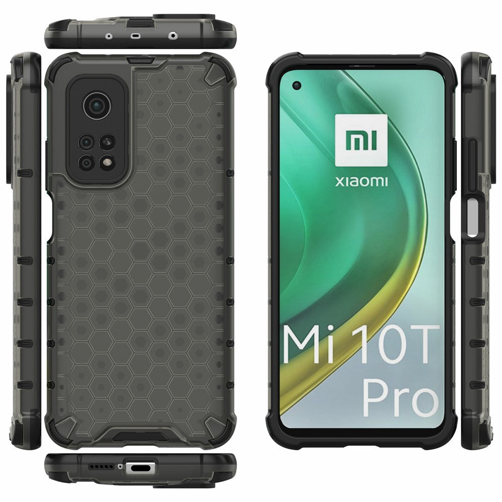 TPU + PC Combo Case with Honeycomb Grid Pattern Design for Xiaomi Mi 10T 5G/Mi 10T Pro 5G/Redmi K30S