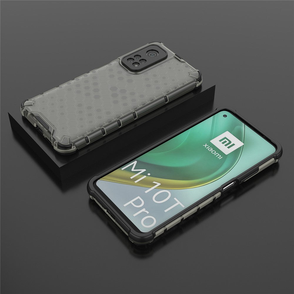 TPU + PC Combo Case with Honeycomb Grid Pattern Design for Xiaomi Mi 10T 5G/Mi 10T Pro 5G/Redmi K30S