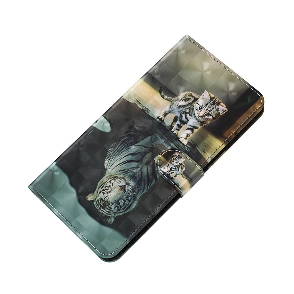 Wallet Stand Case for Xiaomi Mi 10T 5G/10T Pro 5G/Redmi K30S Pattern Printing Leather Shell with Lanyard