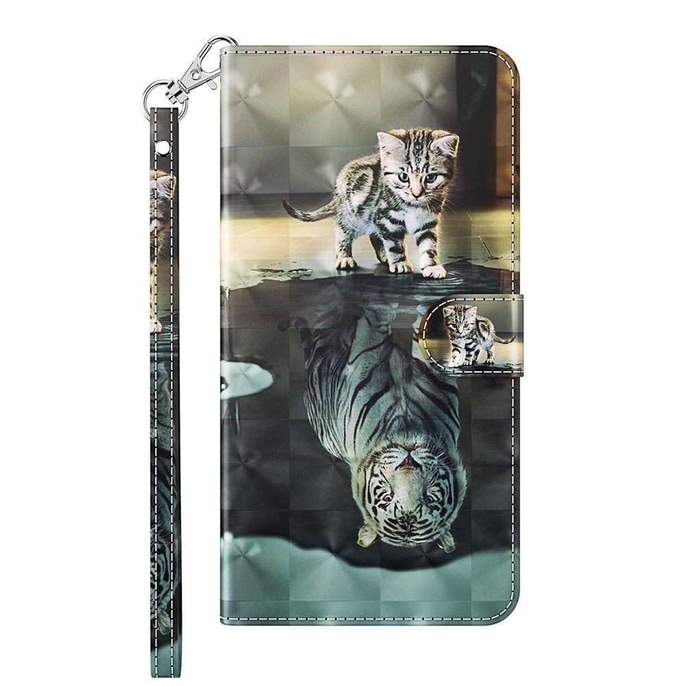 Wallet Stand Case for Xiaomi Mi 10T 5G/10T Pro 5G/Redmi K30S Pattern Printing Leather Shell with Lanyard
