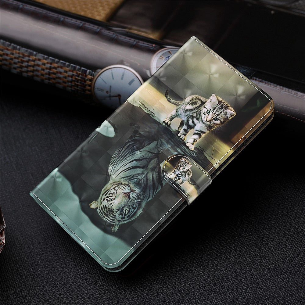 Wallet Stand Case for Xiaomi Mi 10T 5G/10T Pro 5G/Redmi K30S Pattern Printing Leather Shell with Lanyard