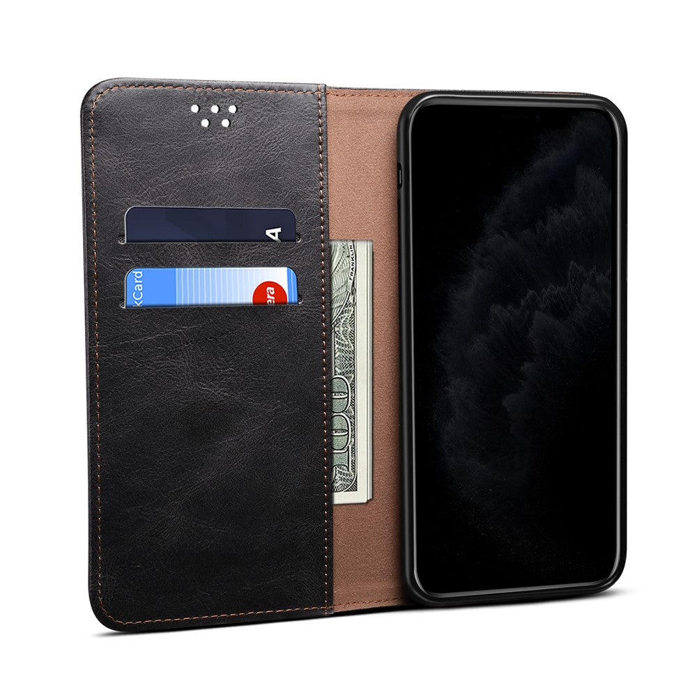 Waxy Crazy Horse Texture TPU + PU Leather Cover Case for Xiaomi Mi 10T Lite 5G/Mi 10i 5G/Redmi Note 9 Pro 5G