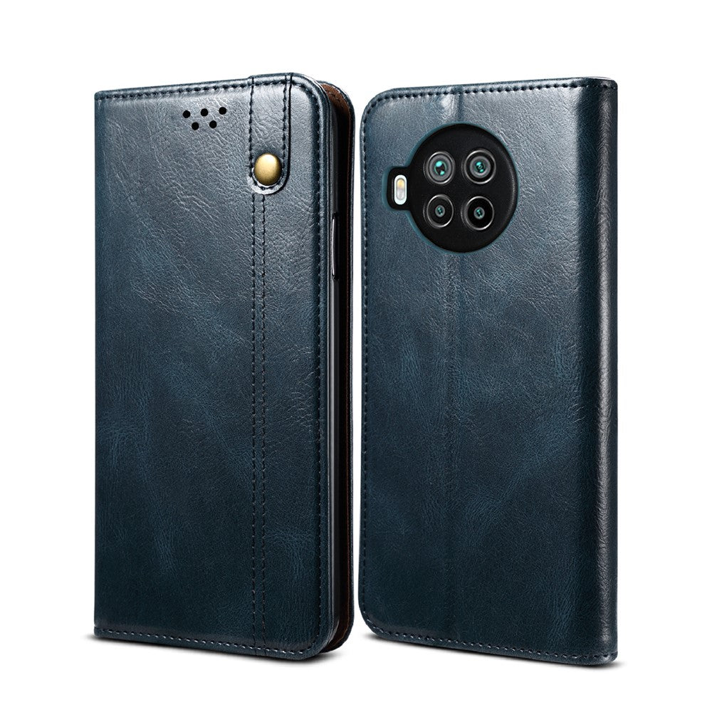 Waxy Crazy Horse Texture TPU + PU Leather Cover Case for Xiaomi Mi 10T Lite 5G/Mi 10i 5G/Redmi Note 9 Pro 5G