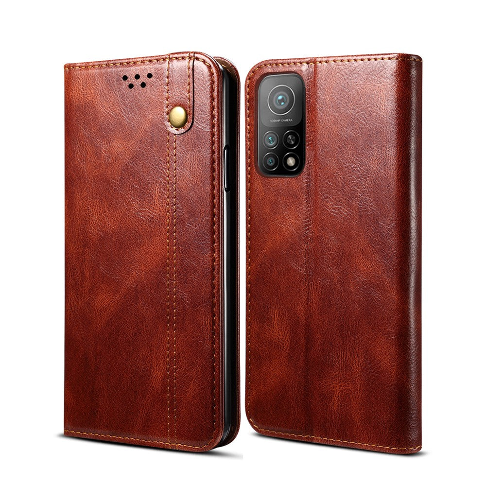 Vaxartad Crazy Horse-textur TPU + PU-läderskal för Xiaomi Mi 10T Pro 5G/Redmi K30S / Mi 10T 5G