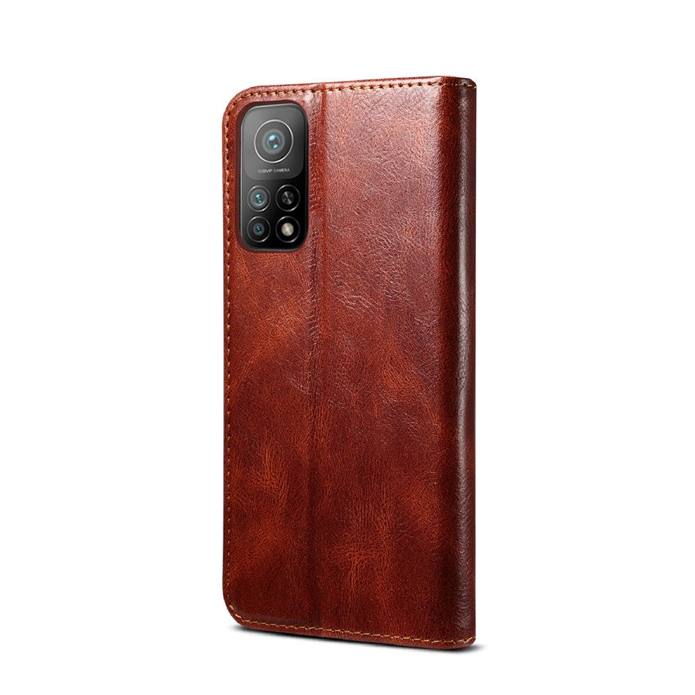 Vaxartad Crazy Horse-textur TPU + PU-läderskal för Xiaomi Mi 10T Pro 5G/Redmi K30S / Mi 10T 5G
