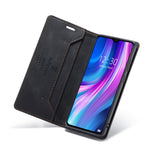 AUTSPACE A01 Series RFID Blocking Retro Matte Leather Case Wallet for Xiaomi Redmi Note 8 Pro
